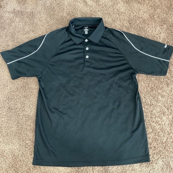 Reebok Other - Reebok Play Dry Black White Golf Polo Shirt